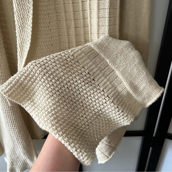 [M] Croft & Barrow Beige Coastal Long Sleeve Creme Knit Spring Cardigan - Picture 10 of 13